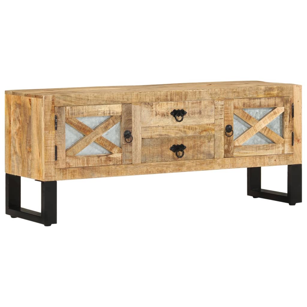 Tv-Bänk 110X30X45 Cm Grovt Mangoträ