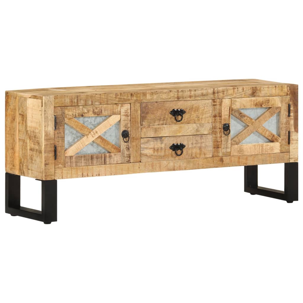 Tv-Bänk 110X30X45 Cm Grovt Mangoträ