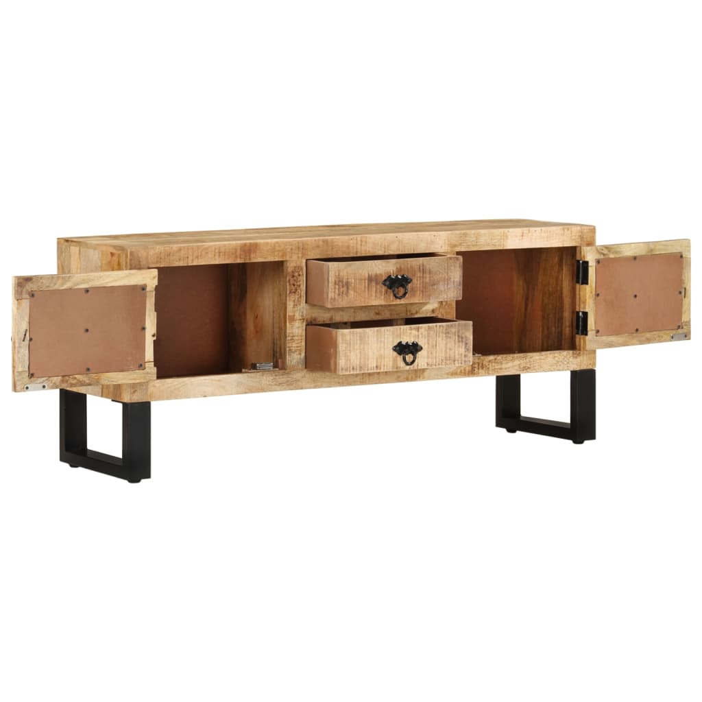Tv-Bänk 110X30X45 Cm Grovt Mangoträ