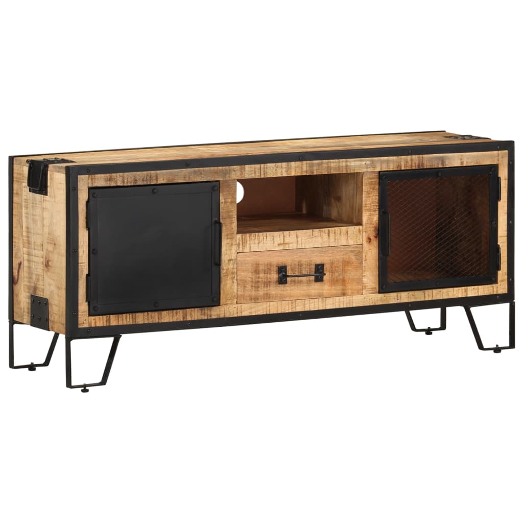 Tv-Bänk 110X31X46 Cm Grovt Mangoträ