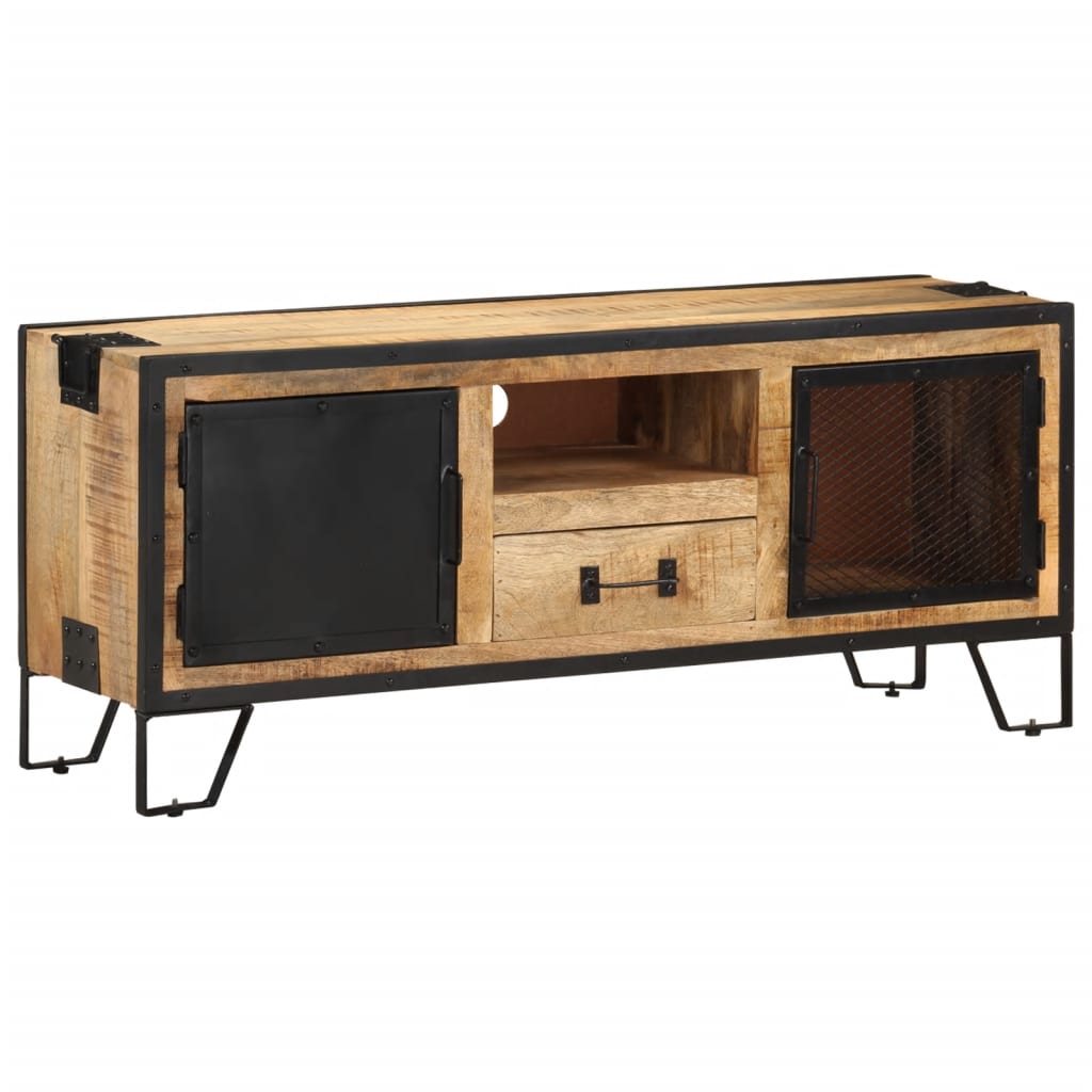 Tv-Bänk 110X31X46 Cm Grovt Mangoträ