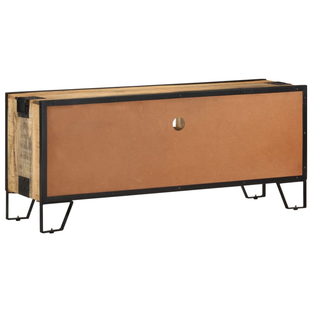 Tv-Bänk 110X31X46 Cm Grovt Mangoträ