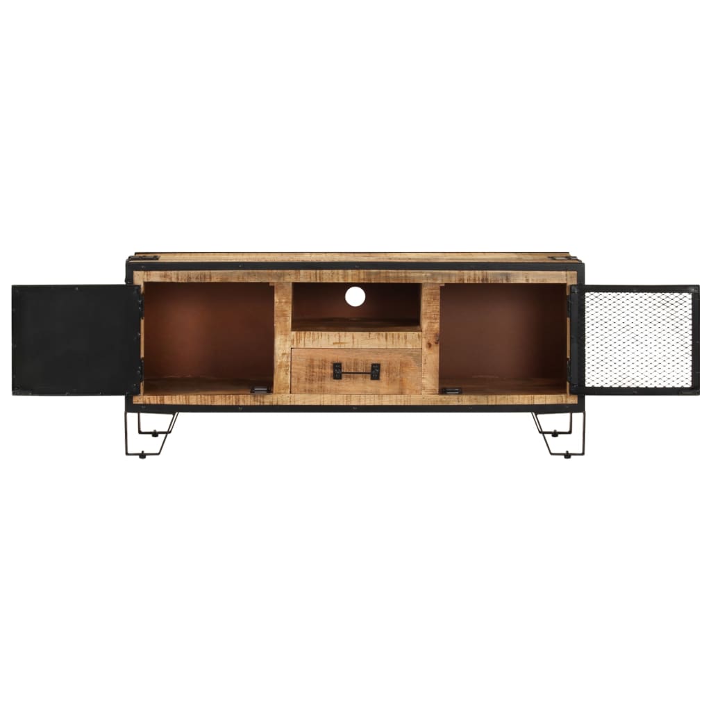 Tv-Bänk 110X31X46 Cm Grovt Mangoträ