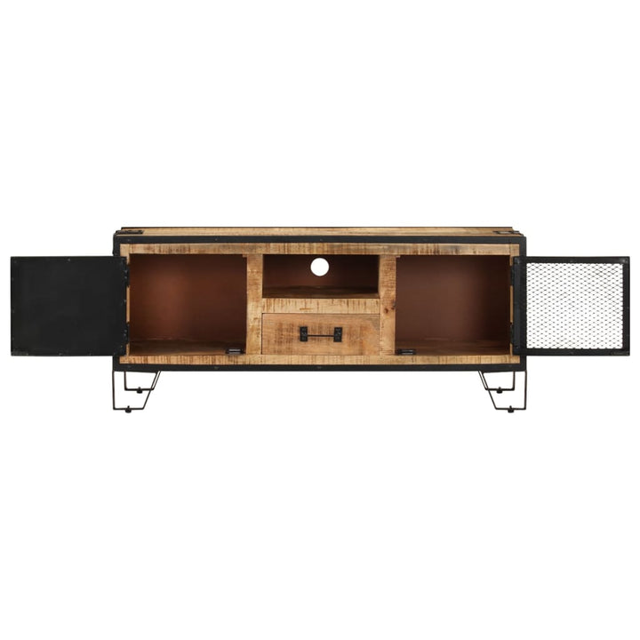 Tv-Bänk 110X31X46 Cm Grovt Mangoträ
