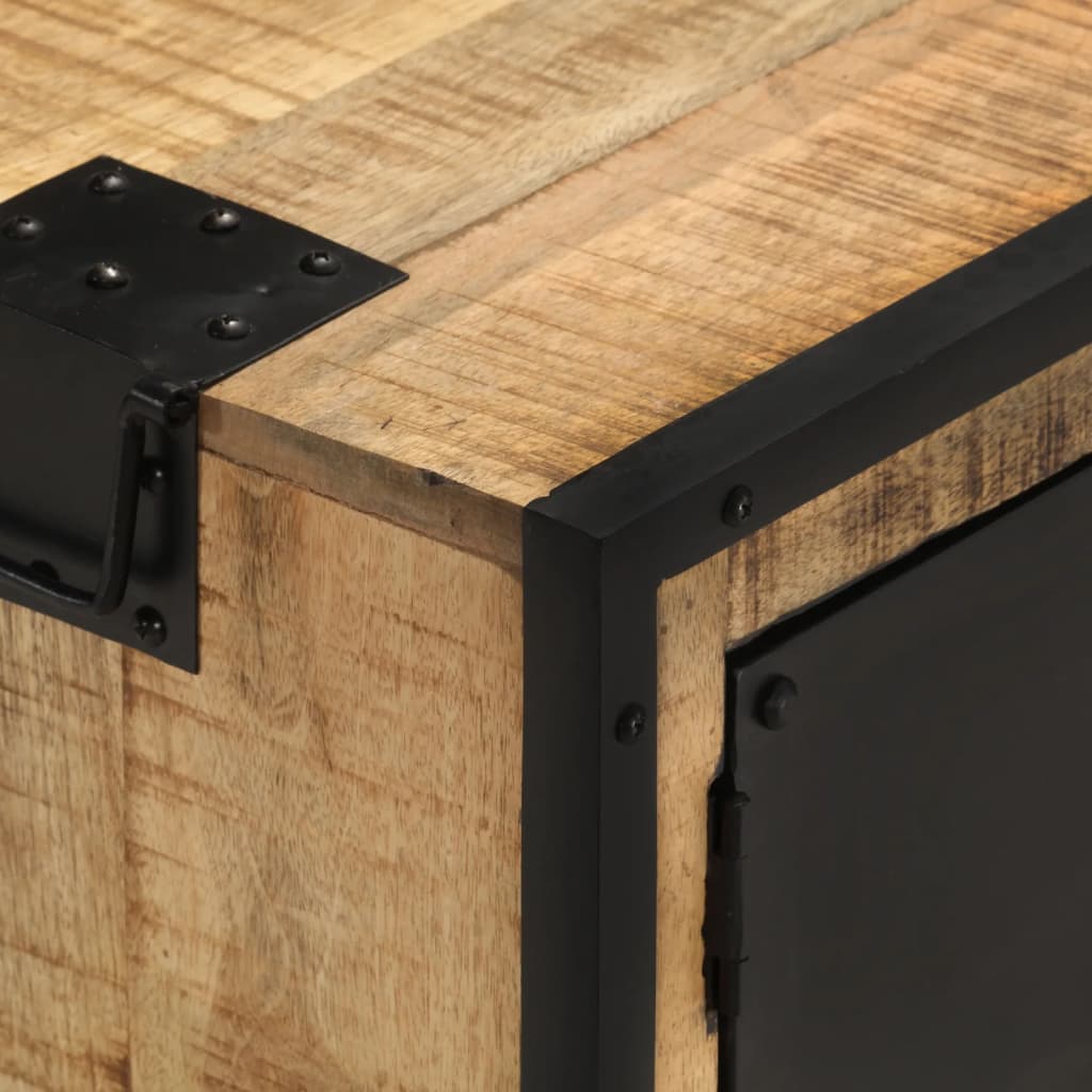 Tv-Bänk 110X31X46 Cm Grovt Mangoträ