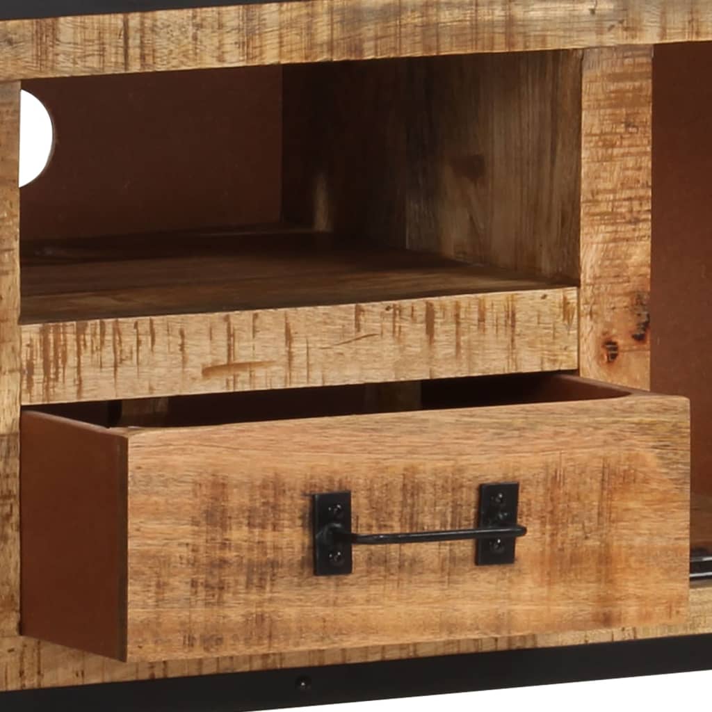 Tv-Bänk 110X31X46 Cm Grovt Mangoträ