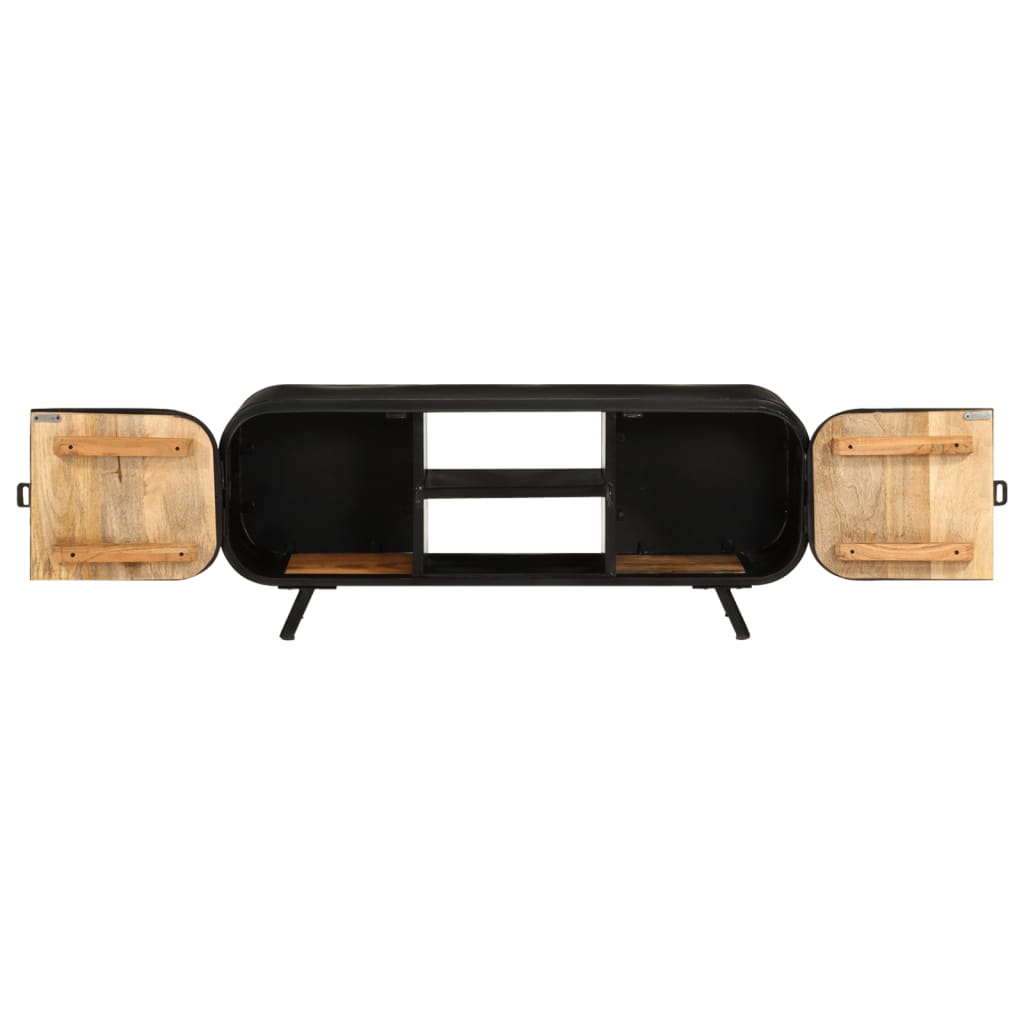 Tv-Bänk 110X30X45 Cm Grovt Mangoträ