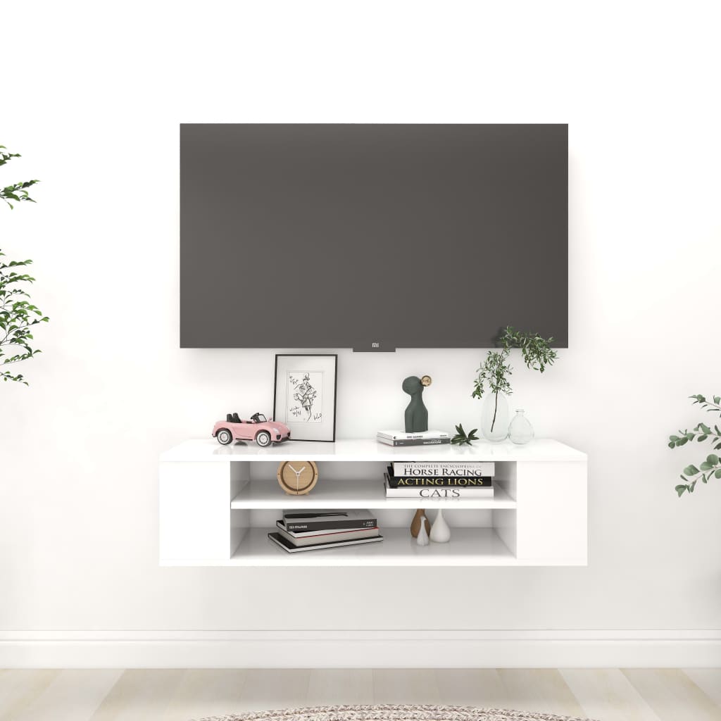Väggmonterad Tv-Bänk 100X30X26,5 Cm Konstruerat Trä