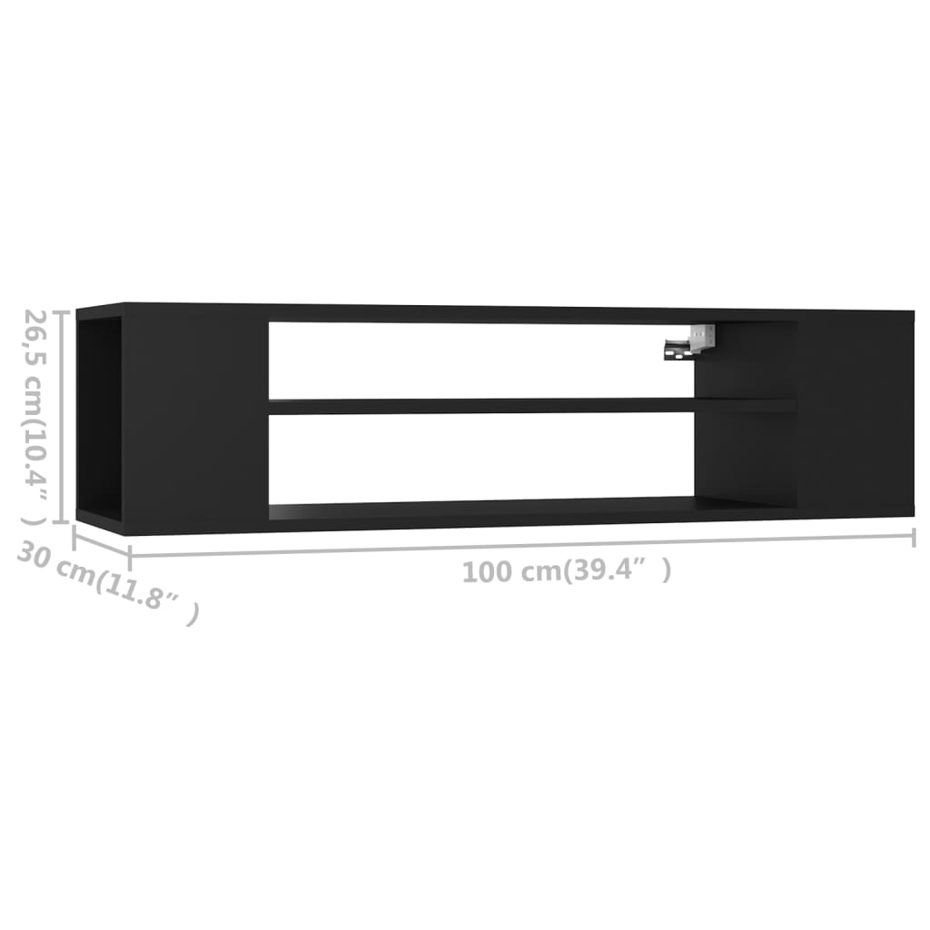 Väggmonterad Tv-Bänk 100X30X26,5 Cm Konstruerat Trä