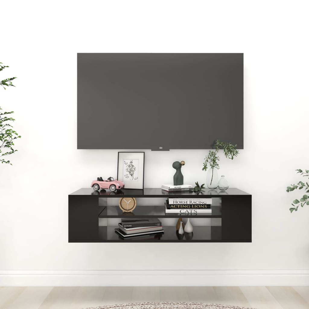 Väggmonterad Tv-Bänk 100X30X26,5 Cm Konstruerat Trä