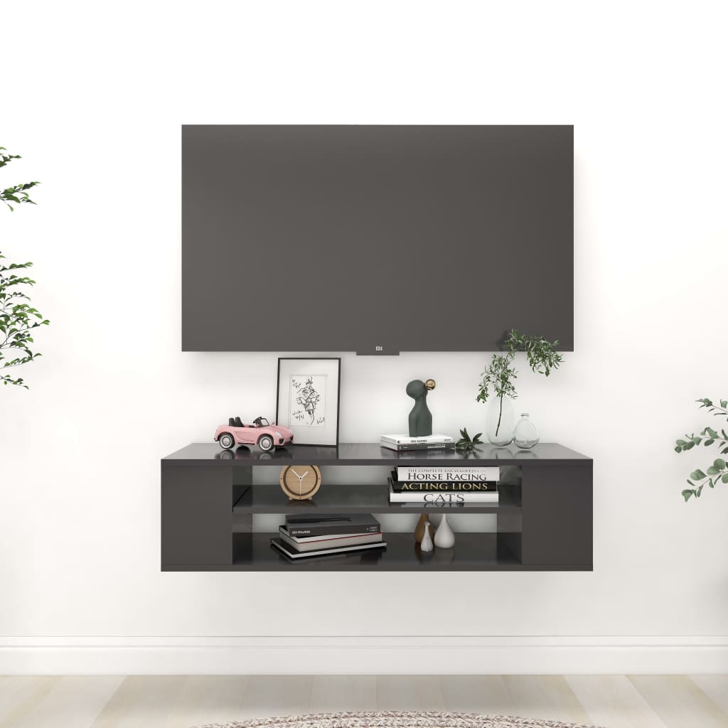 Väggmonterad Tv-Bänk 100X30X26,5 Cm Konstruerat Trä
