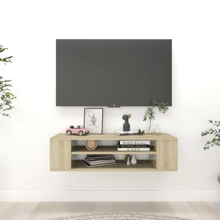 Väggmonterad Tv-Bänk 100X30X26,5 Cm Konstruerat Trä