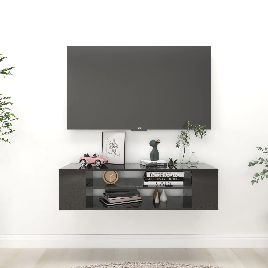 Väggmonterad Tv-Bänk 100X30X26,5 Cm Konstruerat Trä