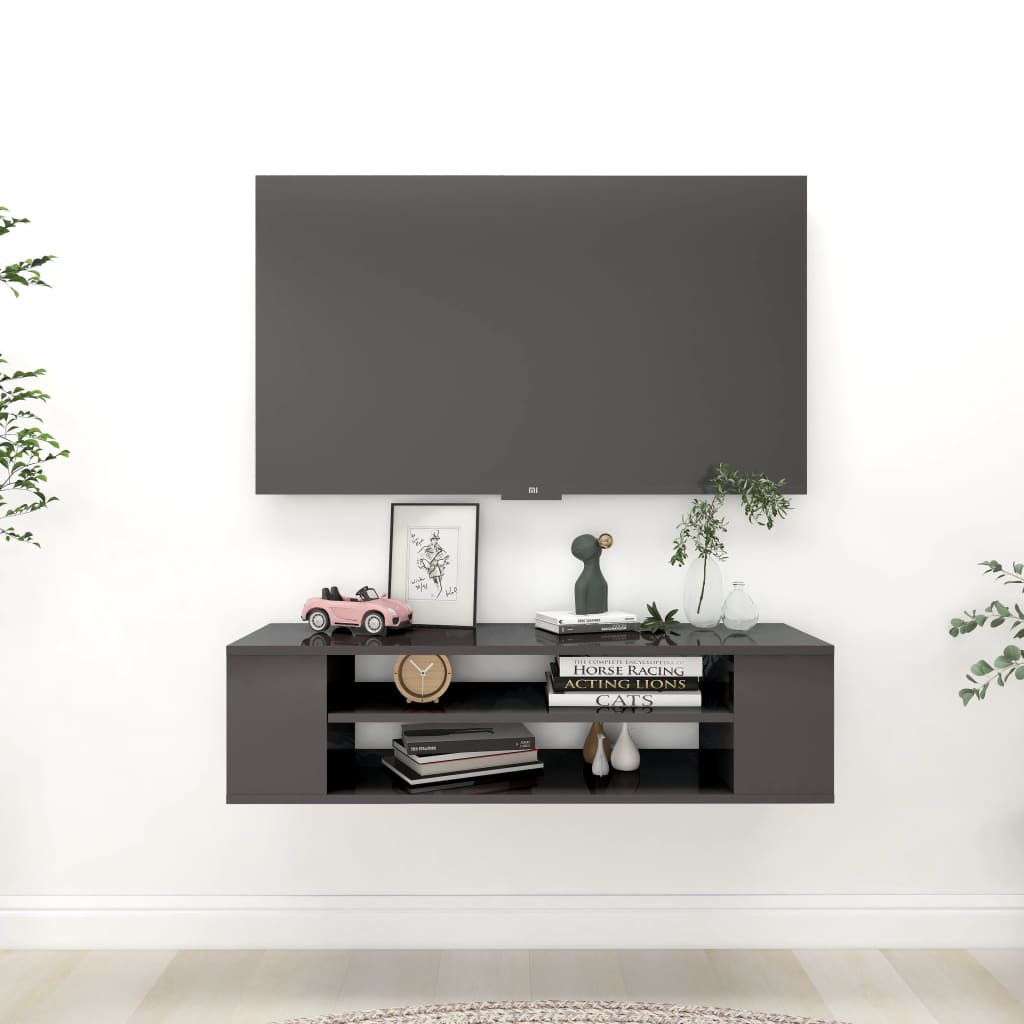 Väggmonterad Tv-Bänk 100X30X26,5 Cm Konstruerat Trä