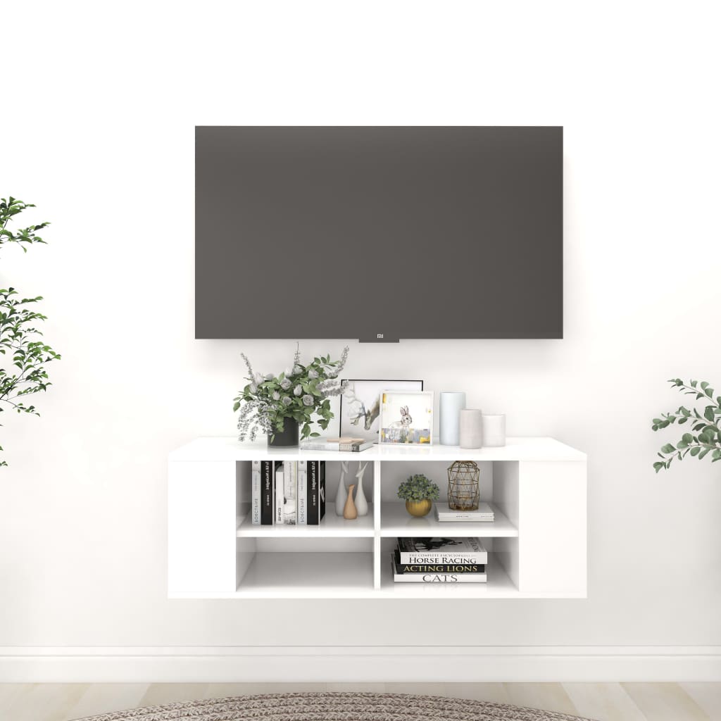 Väggmonterat Tv-Skåp 102X35X35Cm Konstruerat Trä