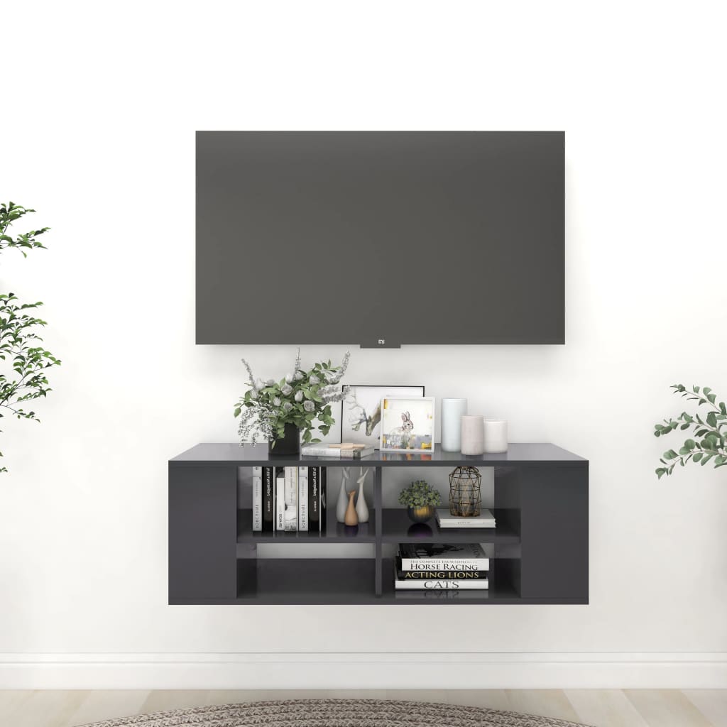 Väggmonterat Tv-Skåp 102X35X35Cm Konstruerat Trä