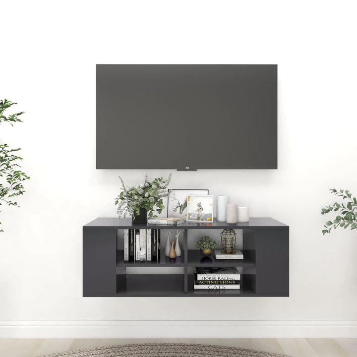 Väggmonterat Tv-Skåp 102X35X35Cm Konstruerat Trä