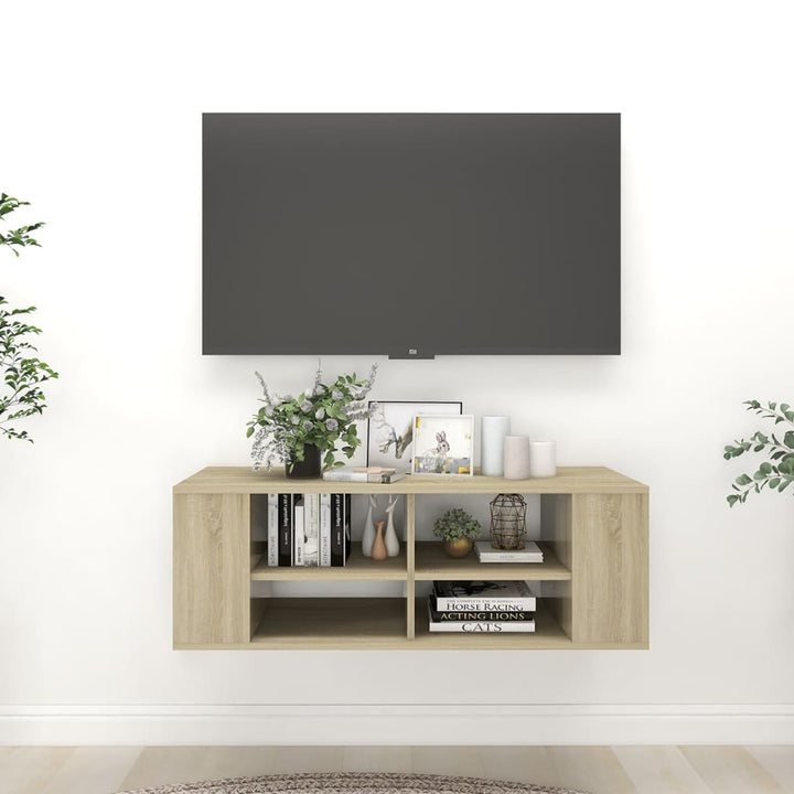 Väggmonterat Tv-Skåp 102X35X35Cm Konstruerat Trä