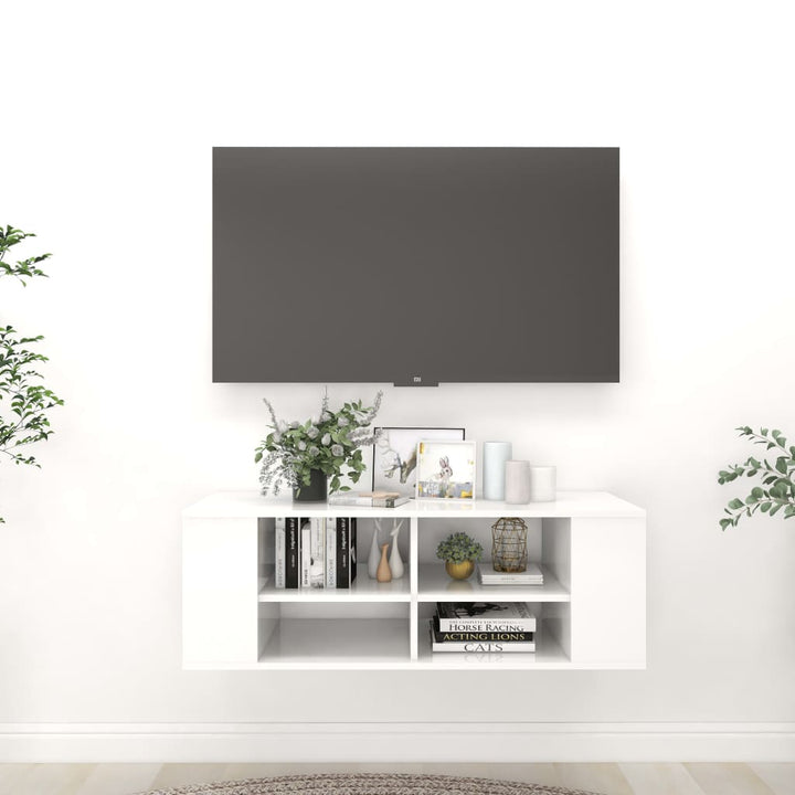 Väggmonterat Tv-Skåp 102X35X35Cm Konstruerat Trä