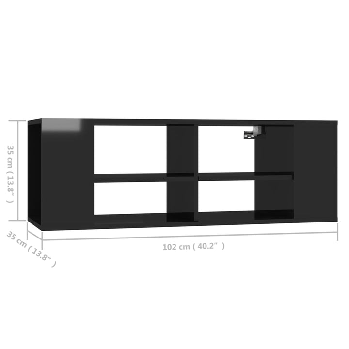 Väggmonterat Tv-Skåp 102X35X35Cm Konstruerat Trä