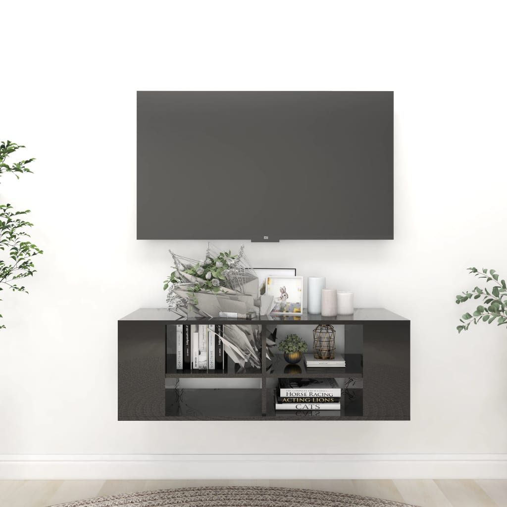 Väggmonterat Tv-Skåp 102X35X35Cm Konstruerat Trä