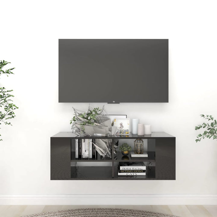 Väggmonterat Tv-Skåp 102X35X35Cm Konstruerat Trä