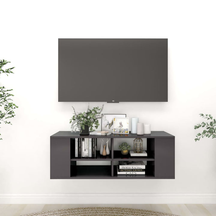Väggmonterat Tv-Skåp 102X35X35Cm Konstruerat Trä