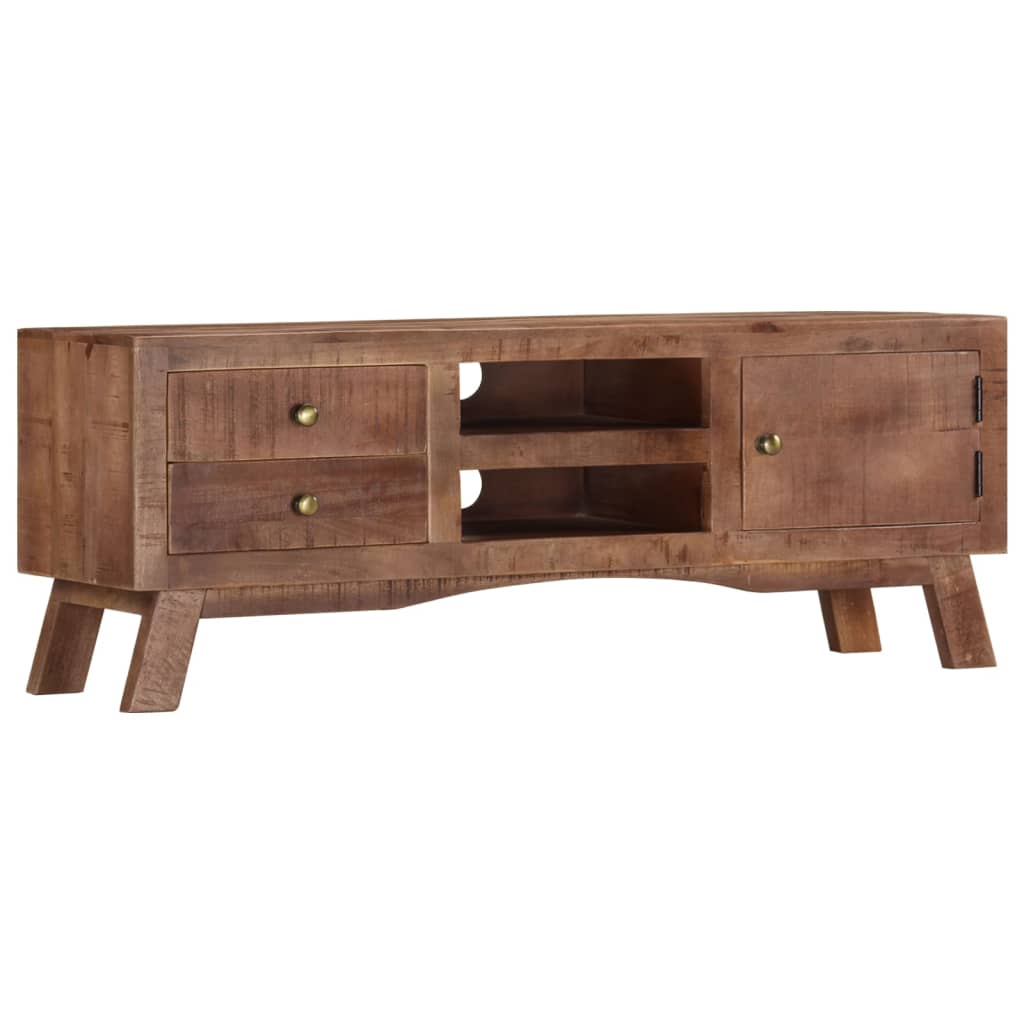 Tv-Bänk 110X30X40 Cm Grovt Mangoträ