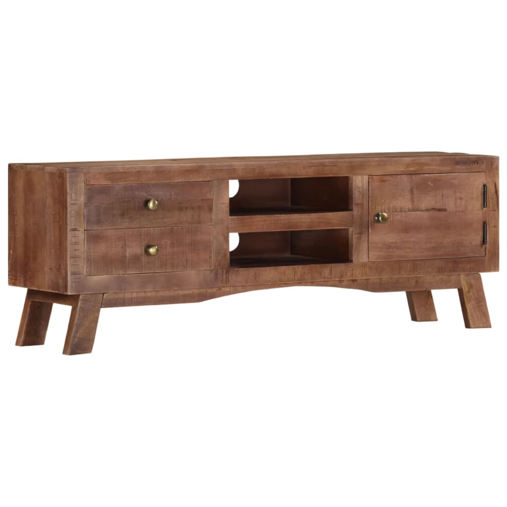 Tv-Bänk 110X30X40 Cm Grovt Mangoträ