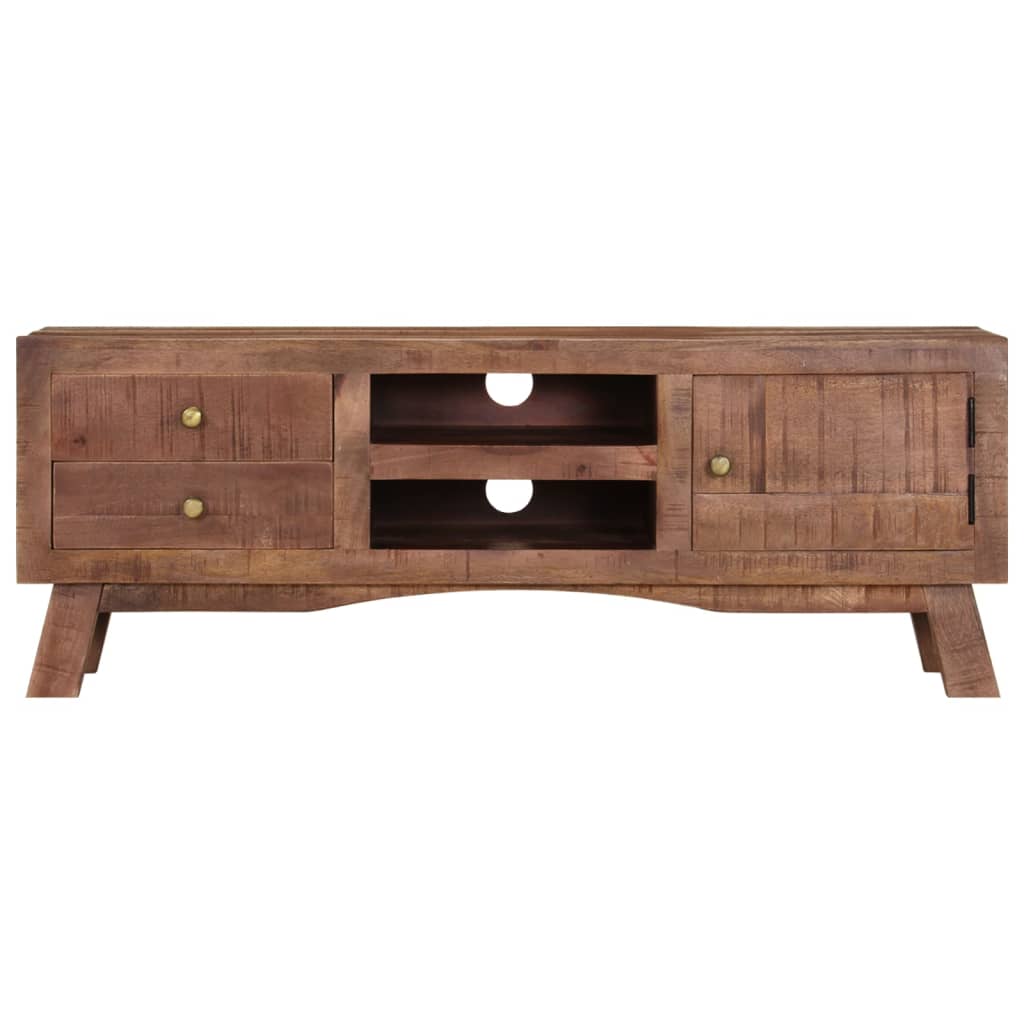 Tv-Bänk 110X30X40 Cm Grovt Mangoträ