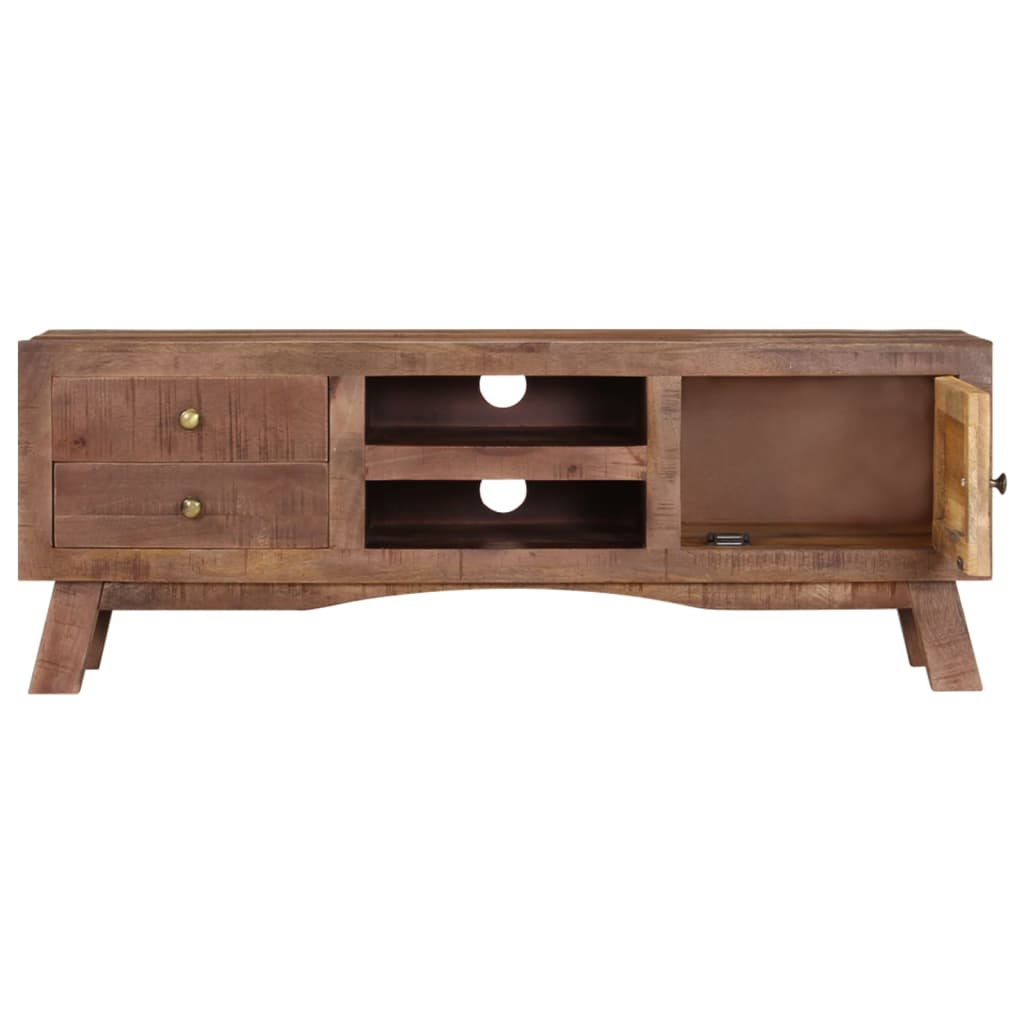 Tv-Bänk 110X30X40 Cm Grovt Mangoträ