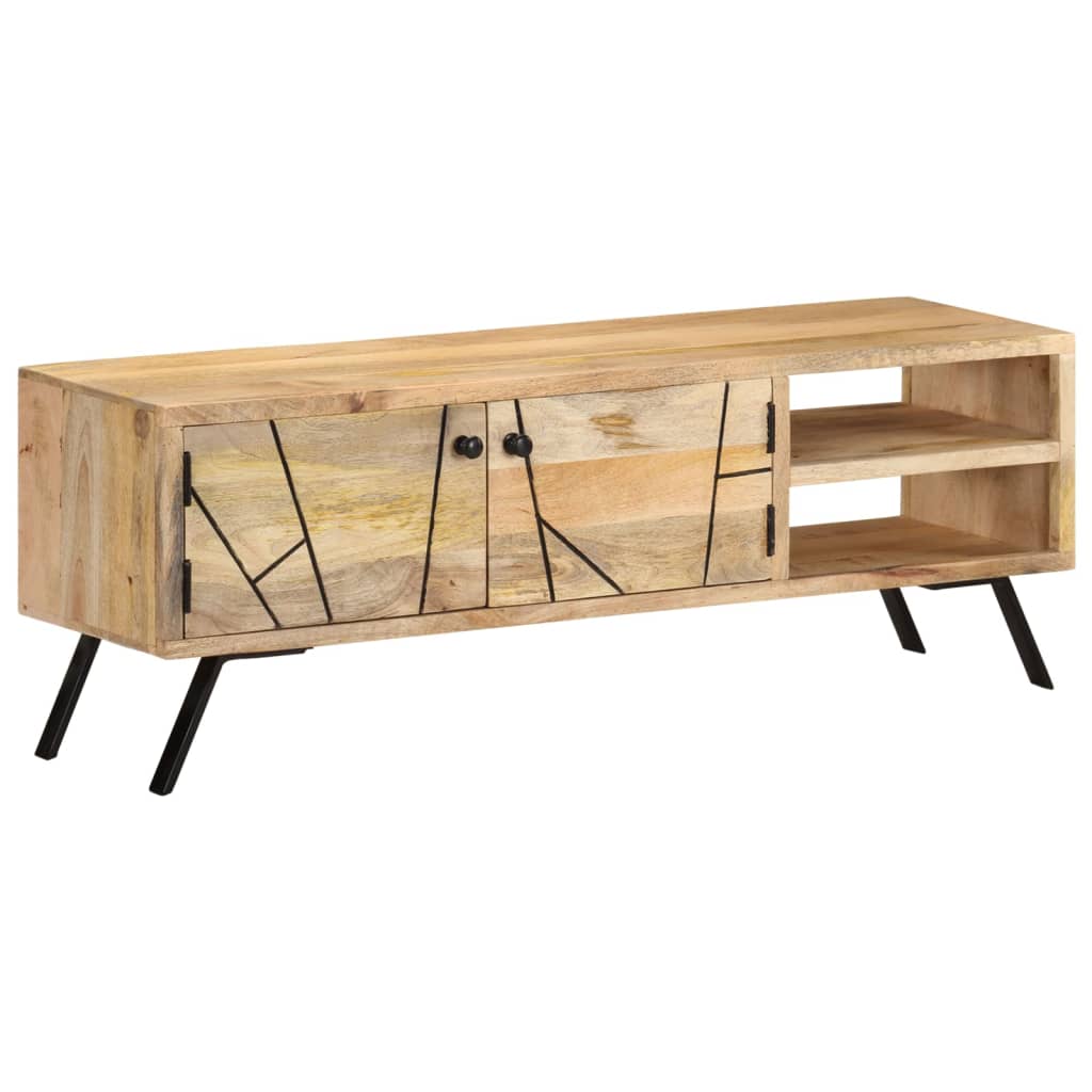 Tv-Bänk 110X30X40 Cm Massivt Mangoträ