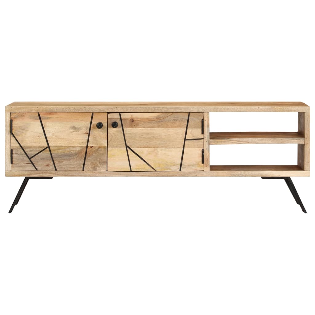 Tv-Bänk 110X30X40 Cm Massivt Mangoträ