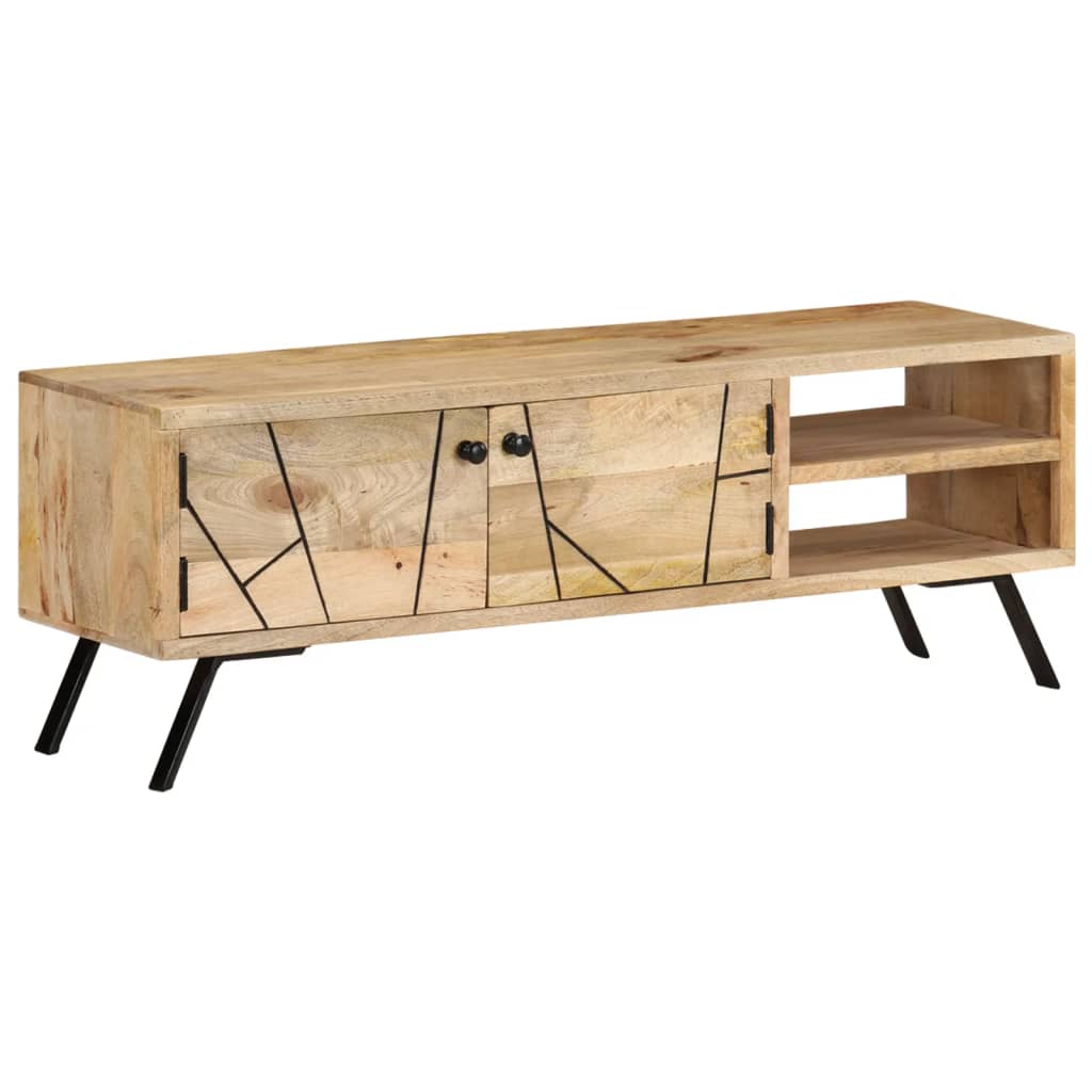 Tv-Bänk 110X30X40 Cm Massivt Mangoträ