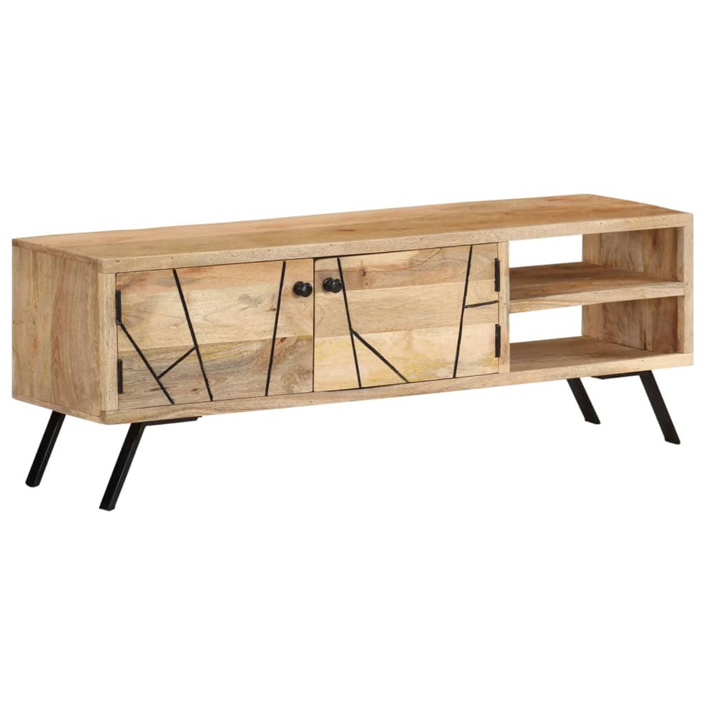 Tv-Bänk 110X30X40 Cm Massivt Mangoträ
