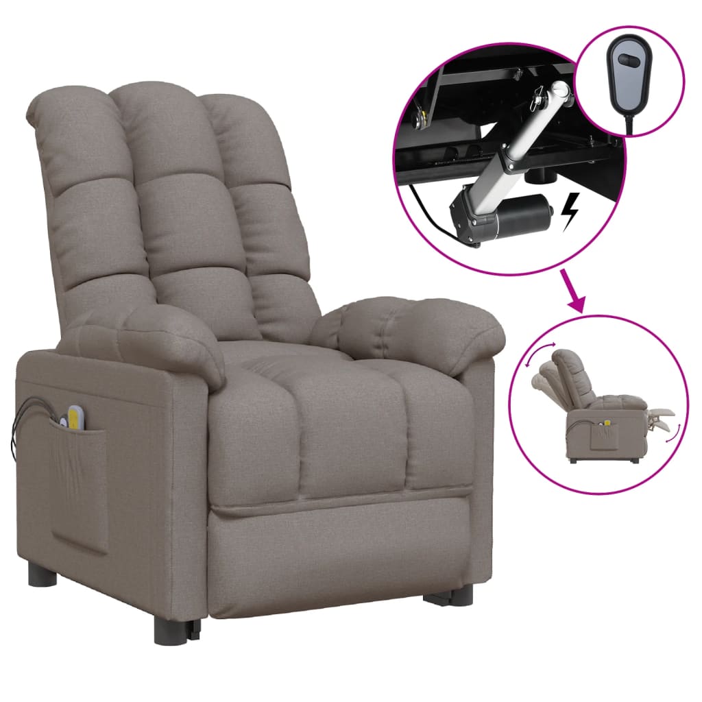 Elektrisk Massagefåtölj Tyg