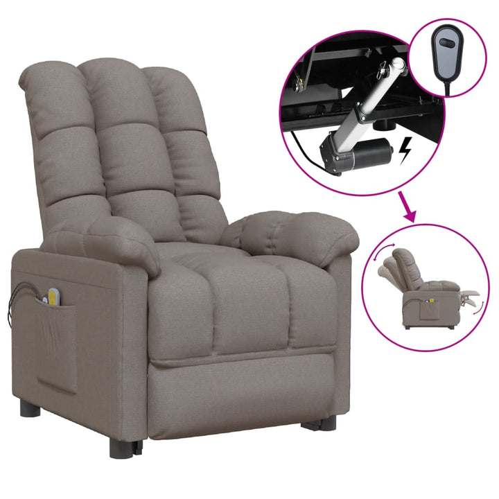 Elektrisk Massagefåtölj Tyg
