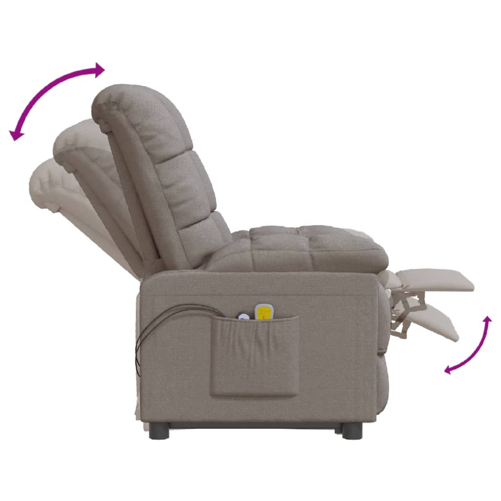 Elektrisk Massagefåtölj Tyg
