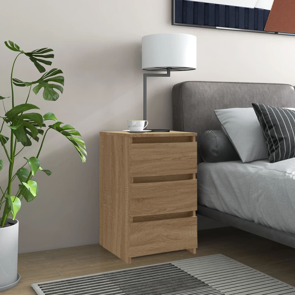 Sängbord Åldrat Trä 40X35X62,5 Cm Konstruerat Trä