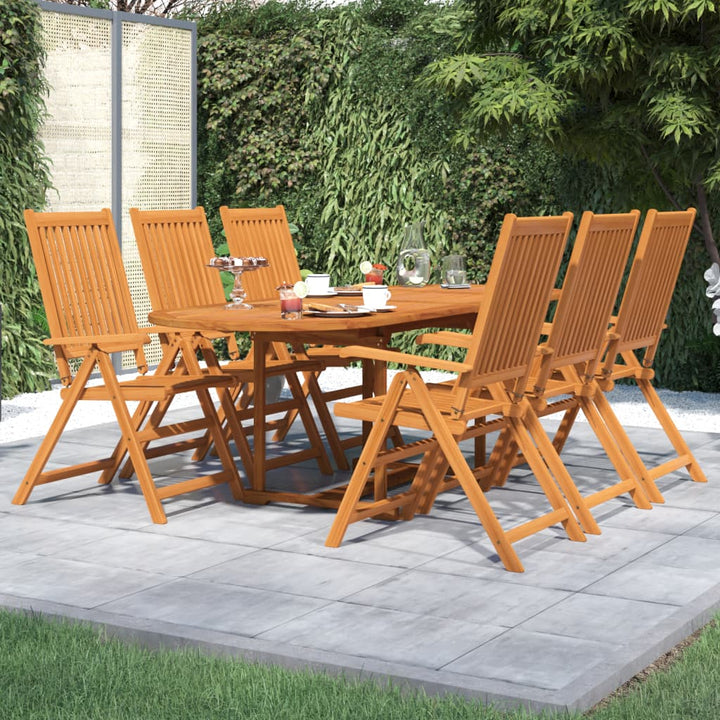 Matgrupp För Trädgården 9 Delar Massivt Akaciaträ 160-240 Cm
