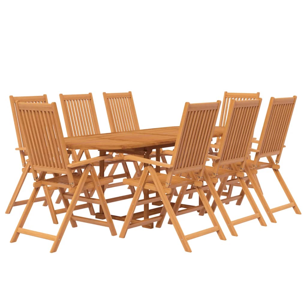 Matgrupp För Trädgården 9 Delar Massivt Akaciaträ 160-240 Cm