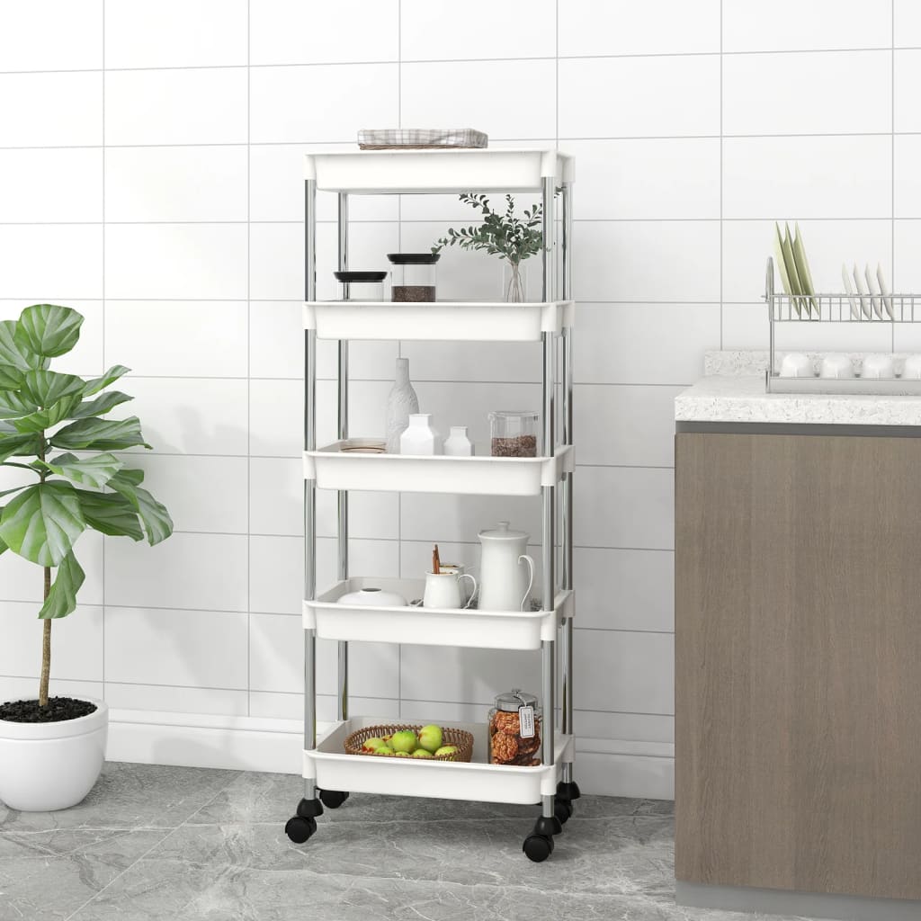 Rullvagn 5 Våningar 42X29X128 Cm Järn Och Abs