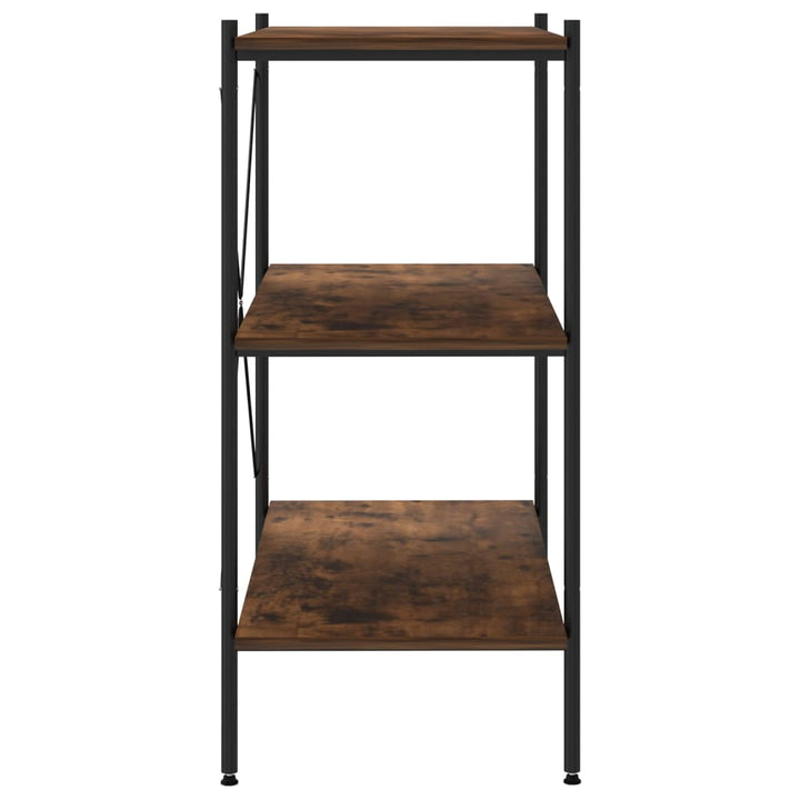 Hyllenhet Med 3 Hyllplan Svart Och Naturfärg 80X40X