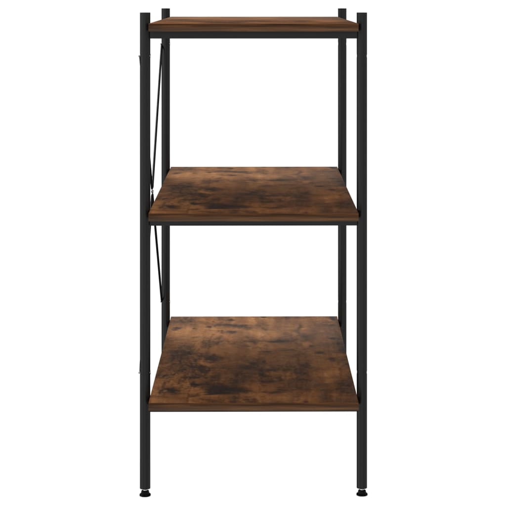 Hyllenhet Med 3 Hyllplan Svart Och Naturfärg 80X40X