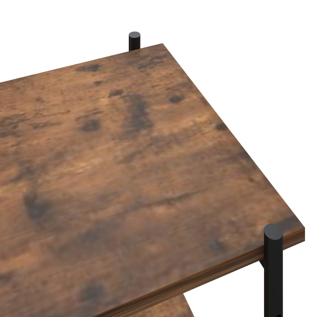 Hyllenhet Med 3 Hyllplan Svart Och Naturfärg 80X40X