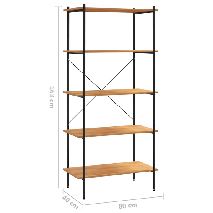 Hyllenhet Med 5 Hyllplan 80X40X