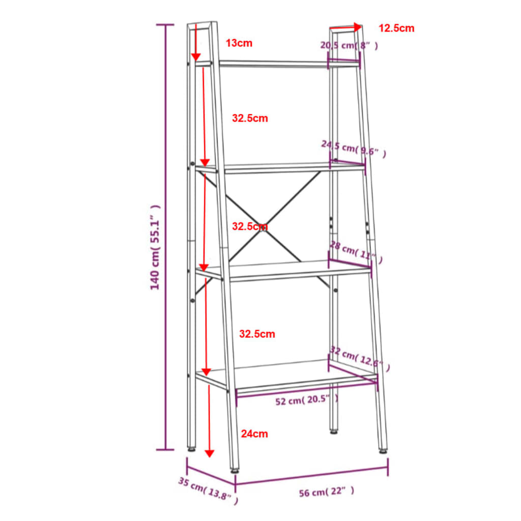 Hylla 4 Plan 56X35X