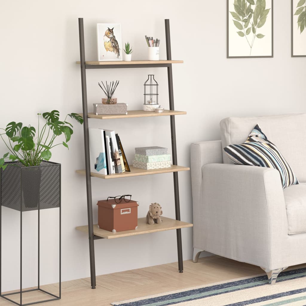 Hylla 5 Hyllplan Och Svart 64X34X185,5 Cm