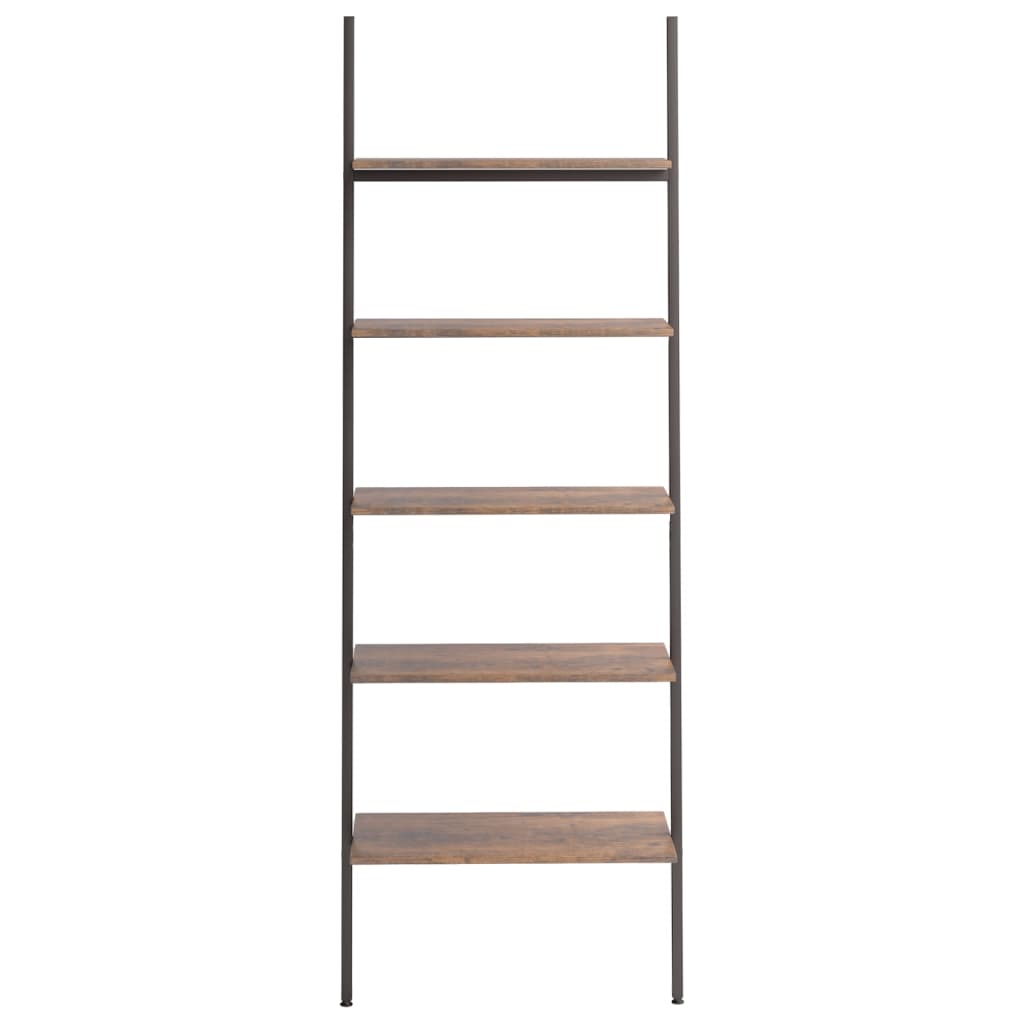 Hylla 5 Hyllplan Och Svart 64X34X185,5 Cm