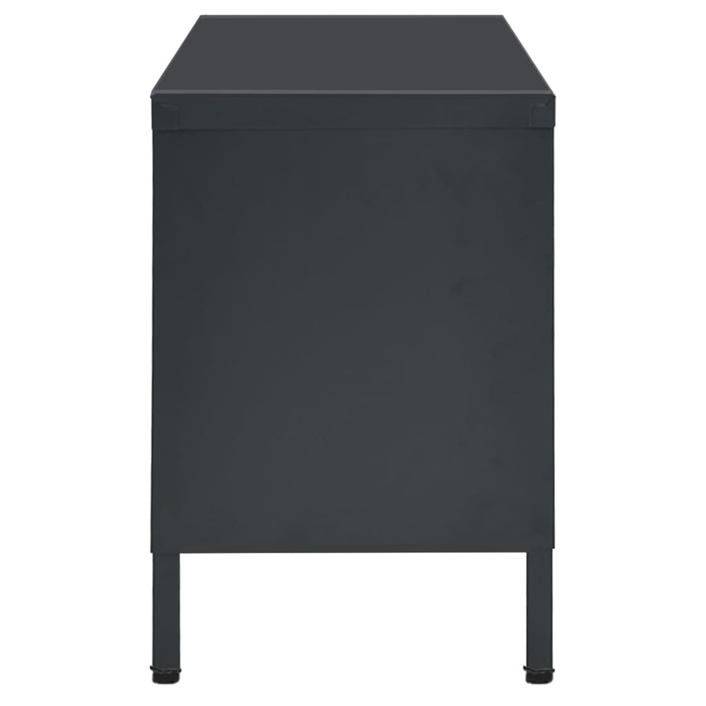 Tv-Bänk 90X30X44 Cm Stål Och Glas